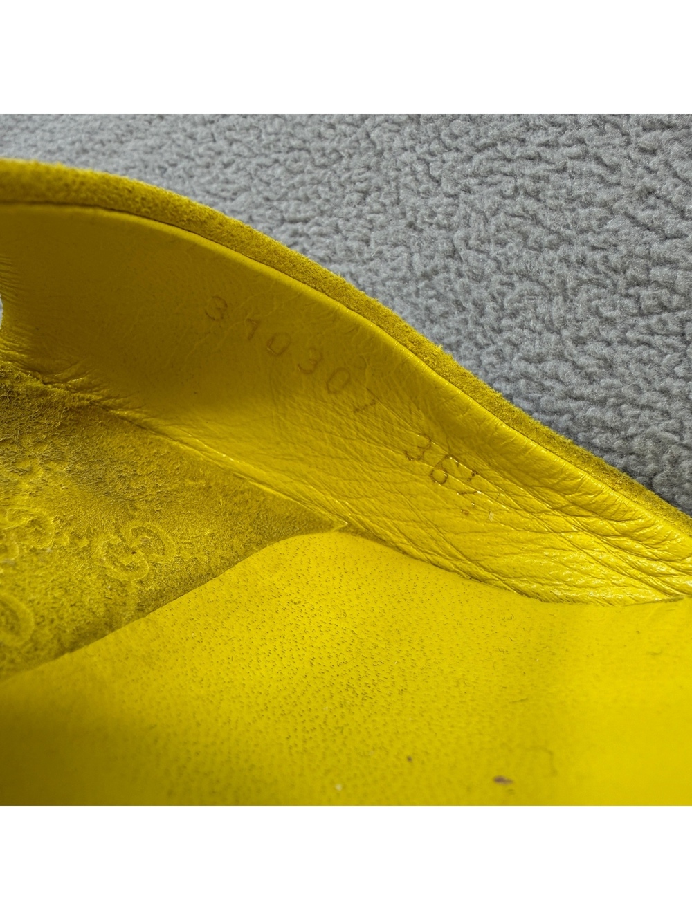 Gucci Microguccissima Yellow Suede Espadrille Platform Wedge Sandals 36.5 - Picture 3 of 13